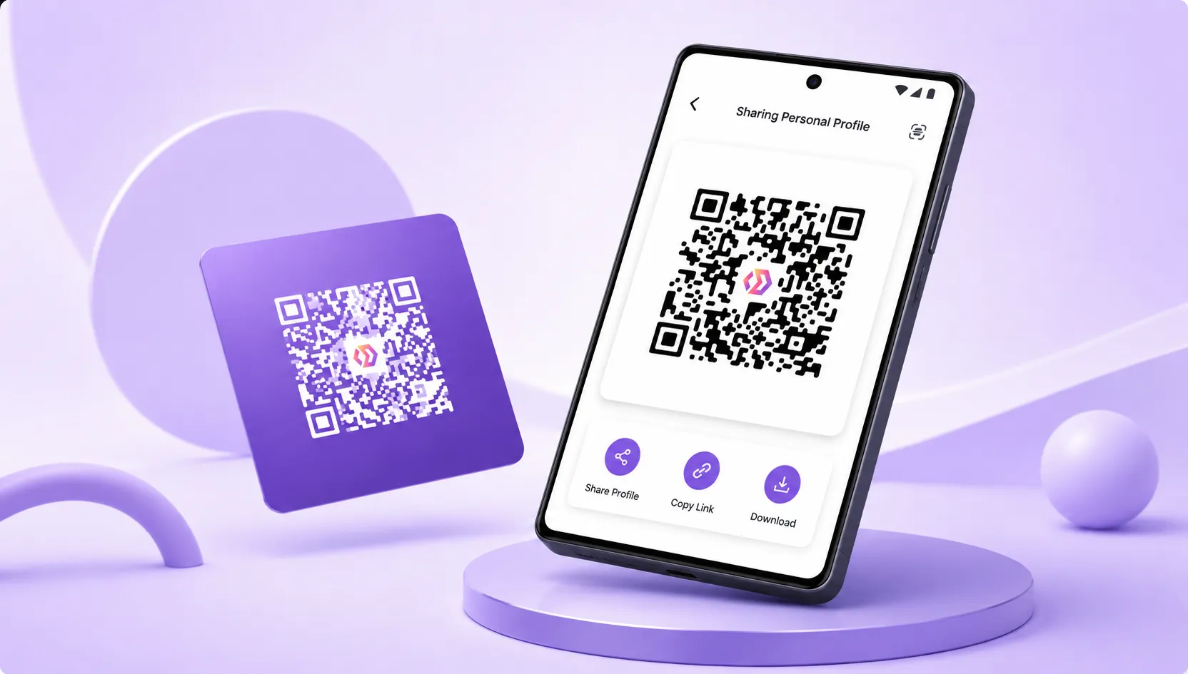 Instant QR code sharing illustration