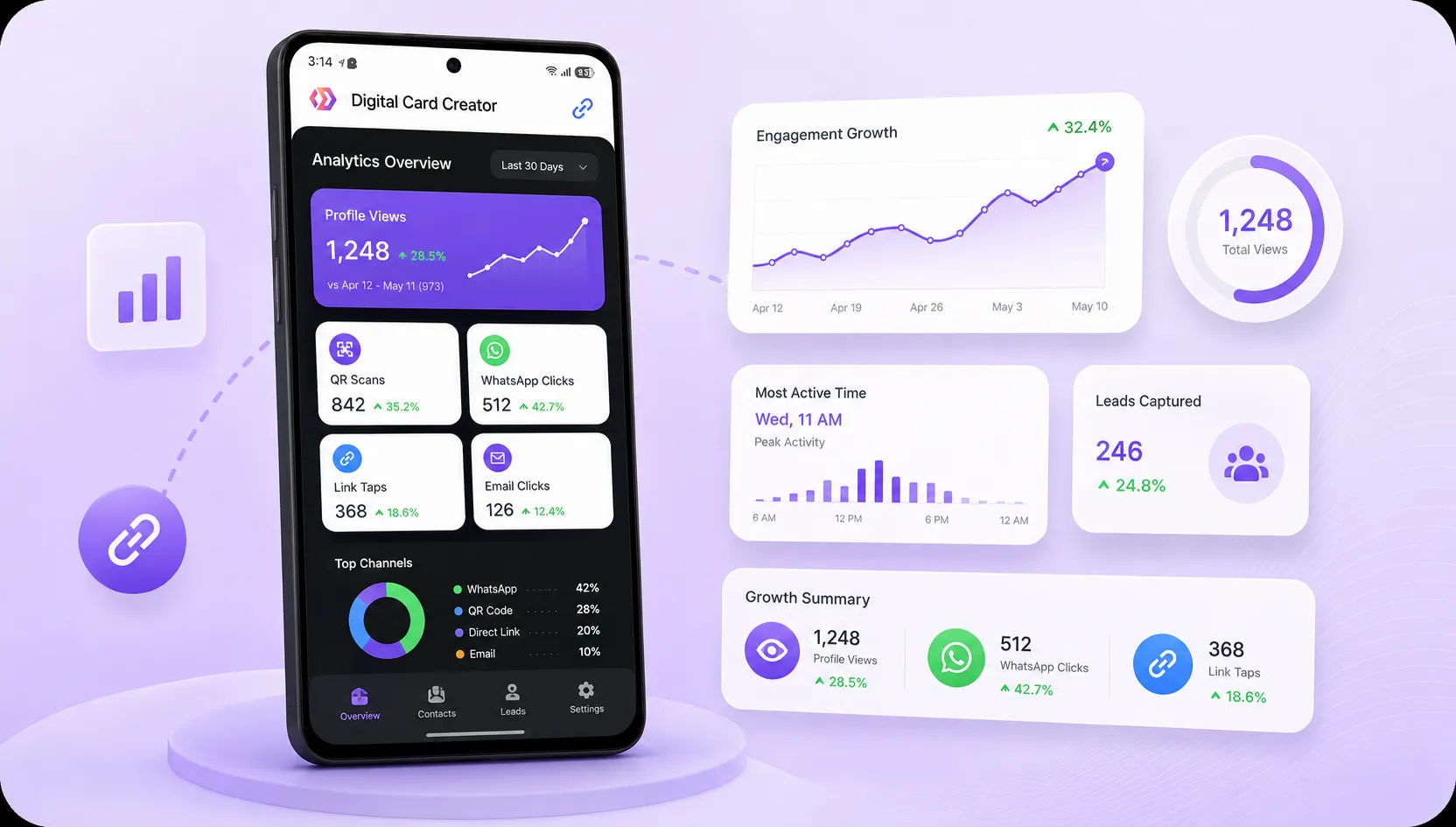 Tracking and analytics dashboard illustration