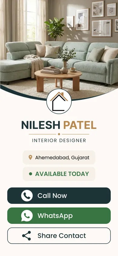 Interior designer digital card template preview